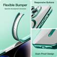 thumbnail image 6 of JETech Electroplated Case for iPhone 14 Pro 6.1-Inch, Camera Lens Full Protection, Compatible with MagSafe Wireless Charging, Shockproof Soft TPU Phone Cover (Green), 6 of 7