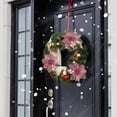 thumbnail image 3 of 24 flores de Navidad, decoración de flores de Navidad, adornos para árboles de Navidad, poinsettia con purpurina, árbol de Navidad con purpurina, flores artificiales de Navidad, Navidad con purpurina. Namotu HFP-0473-6, 3 of 6
