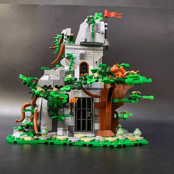 MOC-139129 Modular Building Set for Forest Outpost Assembly Bricks Toys