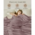 thumbnail image 4 of THXSILK Luxury Mulberry Silk Blanket, 100% Natural Long Strand Silk Filled Comforter, Silk Duvet for Spring Summer Fall & Winter Blanket, All Seasons, King Size(102"x90"), Purple, 4 of 9