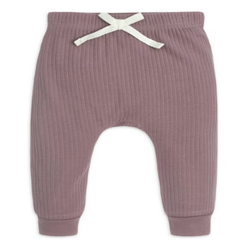 Modern Moments Baby Girls Jogger Pant Maroon, 1-Pack, Sizes 0-12 Months