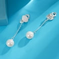 thumbnail image 2 of SUNALND 8MM White Pearl clip on Earrings for Women, 2 of 7