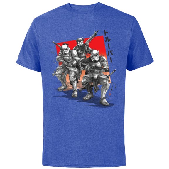 Star Wars: Visions Anime The Duel Samurai Stormtrooper Trio - Short Sleeve Cotton T-Shirt for Adults - Customized-Royal Heather