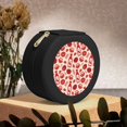 thumbnail image 6 of Naloa Tomatoes Round Jewelry Box, Travel Jewelry Organizer, 3.9 x 3.9 x 2in Jewelry Storage Box for Women-Black, 6 of 7