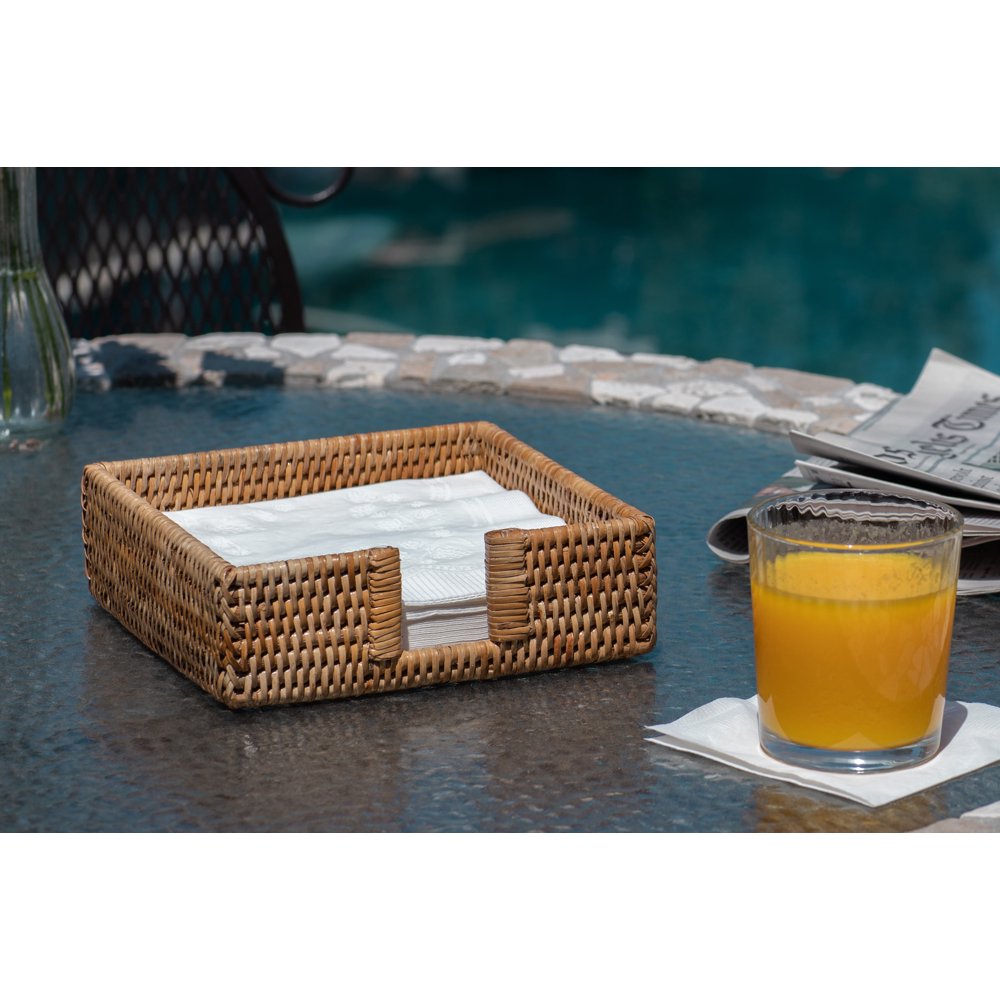 Artifacts Rattan™ Luncheon Napkin Holder with Cutout