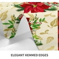 thumbnail image 4 of Christmas Holly Berries Flower Rectangle Tablecloths Home Table Cover Washable for Kitchen Dining Party 60 X 84 Inch, 4 of 6