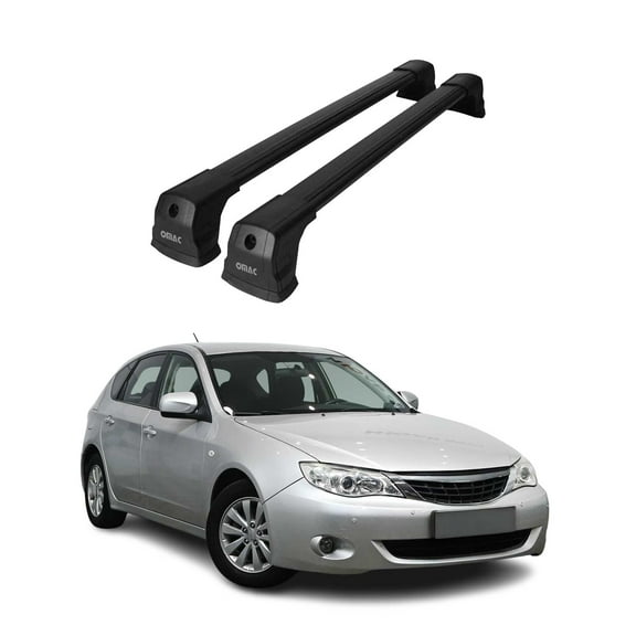 Fix Points Roof Racks Cross Bar Carrier for Subaru Impreza 2008-2011 Alu Black