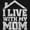 Black, variant on Humor I Live With My Mom Baby Bump Women's Maternity T Shirt Tee Brisco Brands S