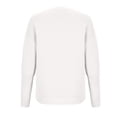 thumbnail image 6 of WCMZJ Women 2024 Fall Sweater Long Sleeve Ribbed Knit Pullover Casual Loose Crewneck Batwing Split Sweater White M, 6 of 7