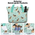thumbnail image 2 of Tote Bag for Women - German Shepherd Dog and Music Shoulder Bag - Large Utility Work Duffle Bag with Zipper Handbag for Travel, Work, Sprots, 2 of 5