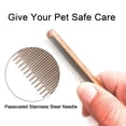 thumbnail image 7 of ACDANC Cat Comb Detangling Tool for Adult Cats Flea Removing Grooming Brush with Wood Handle Pet Hair Care Flea Comb for Cats, 7 of 7