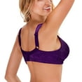 thumbnail image 2 of Wingslove Women's Full Coverage Plus Size Bra Non Padded Wireless Minimizer Bra, Purple 46H, 2 of 7