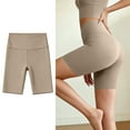 thumbnail image 5 of Miluxas Tummy Control Compression Shorts for Women,High Waist Workout Biker Shorts Khaki XXL(XXL), 5 of 9