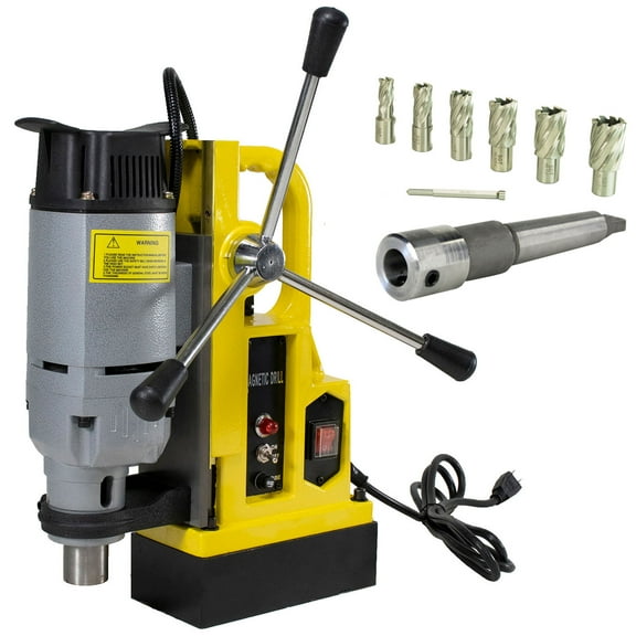 Steel Dragon Tools® MD25 Magnetic Drill Press with 7pc 1" Large Size Cutter Kit