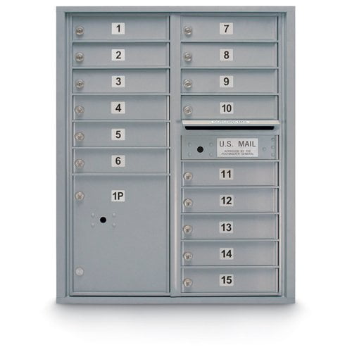 Postal Products Unlimited N1029441GLD 15 Door Standard 4C Front Laoding Mailbox - Gold