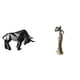 thumbnail image 1 of Estatua de toro,Estatua de toro,figura decorativa para escritorio,Figura de escritorio,Figuras africanas de arte,artesanías,escritorio coleccionable,Estatua de mujer tribal,pieza de arte para, 1 of 8