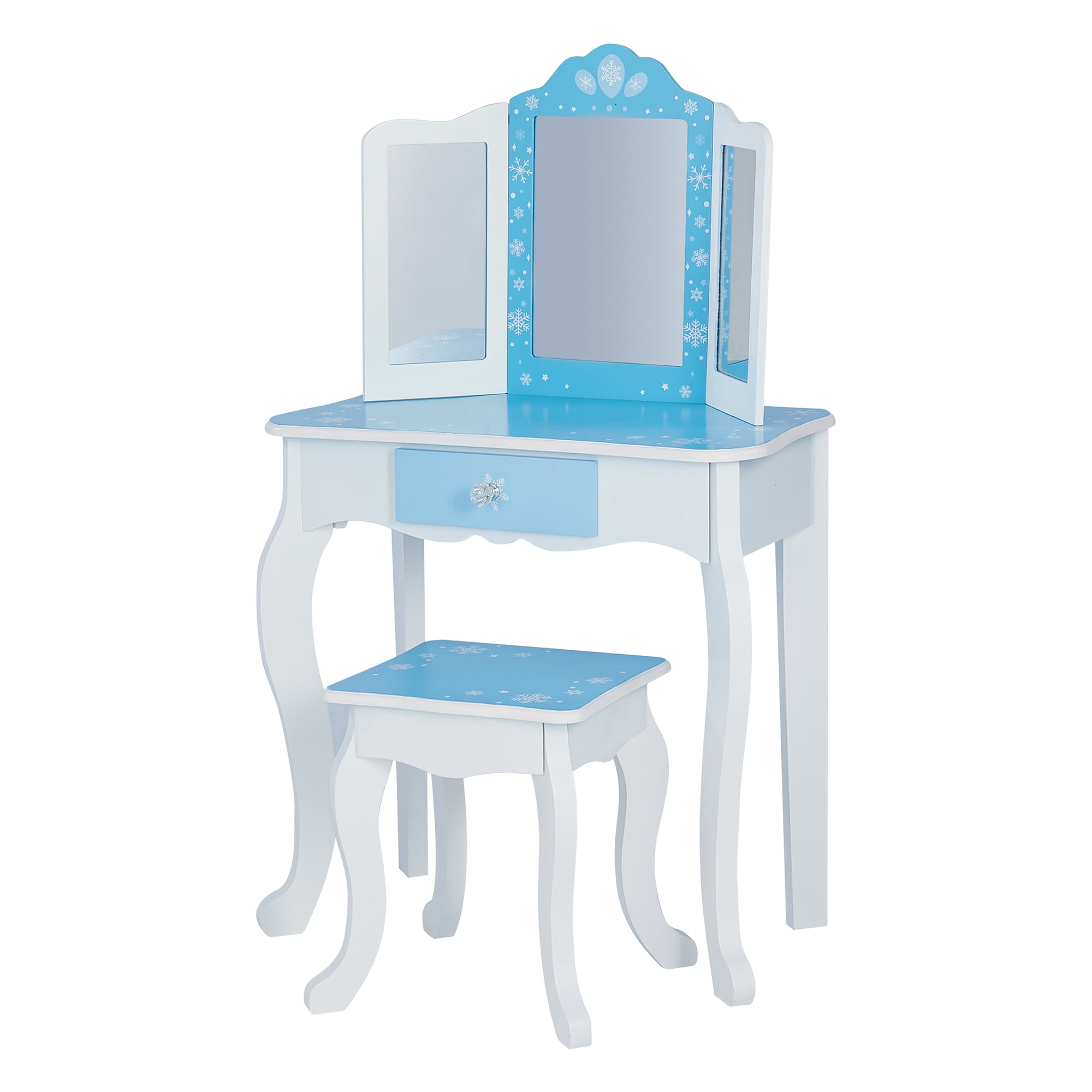 Fantasy Fields By Teamson Kids Gisele Wooden Vanity And Chair Makeup Desk Set With Mirror And Stool