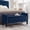 Navy Blue, variant on Setawix Armed Storage Ottoman Benches for Bedroom Living Room,Velvet Bed End Bench with Storage,Mid Century Modern Tufted Storage Bench with Arms,Nailhead Trim for Entryway,Window