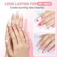 thumbnail image 2 of Puntas de uñas cuadradas UNA GELLA de Fake Nails, X-Soft, 330 unidades, transparentes, 2 of 8