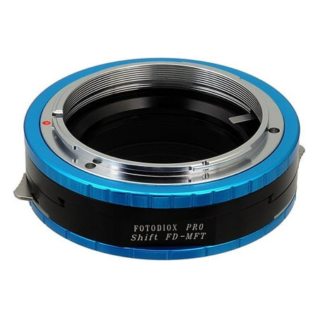 Fotodiox Pro Lens Mount Shift Adapter - Canon FD & FL 35mm SLR lens to Micro Four Thirds (MFT, M4/3) Mount Mirrorless Camera Body, with Built-In Aperture Control