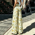 thumbnail image 5 of SAWOBUUN Women Floral Print Wide Leg Pants High Waisted Elastic Waist Drawstring Loose Fit Trousers Casual Long Pants with Pockets, 5 of 5