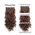 thumbnail image 3 of Extensiones de cabello con clip, 7 piezas, 22 pulgadas de largo, pelo sintético ondulado y rizado, cabello ondulado natural para mujeres y niñas, 3 of 4