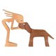 thumbnail image 2 of Adorno de madera de familia de perros: tallado a mano, duradero y decorativo, para el hogar y la oficina, 2 of 5