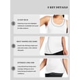 thumbnail image 5 of NELEUS Womens Plus Size Compression Base Layer Dry Fit Tank Top 3 Pack,Black+Blue+White,US Size 2XL, 5 of 12