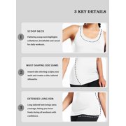 NELEUS Womens Tight Fitting Base Layer Dry Fit Tank Top 3 Pack,Black+Blue+White,US Size L