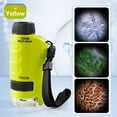 thumbnail image 2 of Microscopio de juguete portátil educativo 120x con cordón de lámpara LED Aprendizaje interactivo para niñas Verde Sunnimix microscopio de mano, 2 of 7