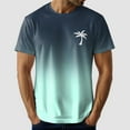 thumbnail image 5 of Lycaql T Shirts for Man Gradient Print Vacation Top T Shirt Men's Casual Crew Neck Male Summer Beach Gradient Print T Shirt Blouse Short Sleeve O Neck Tops T Shirt(Mint Green,3XL), 5 of 6