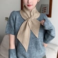 thumbnail image 2 of Wdgfv Short Winter Scarf for Women Soft Knitted Cross Scarf Lightweight Neck Warmer Cozy Scarves for Casual Outdoor Wear Beige One Size, 2 of 4