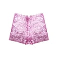 thumbnail image 4 of Yhong Kids Girls Sequin Hip Hop Jazz Dance Shorts Elastic Waist Sparkly Glitter Short Pants Birthday Pink 145-160/16, 4 of 7