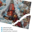 thumbnail image 3 of Naloa Red Train Hot Air Balloon Custom Puzzles Personalized Puzzle 1000 Pieces from Photo Custom Jigsaw Puzzle for Wedding, Graduation, (29.5×19.7in, Vertical), 3 of 9