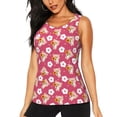 thumbnail image 2 of Picia Piggy Sunflower Pattern Women's Workout Tank Top,Breathable Activewear,Slim Fit Athletic Top,Versatile Workout Moisture-wicking top-Medium, 2 of 9