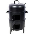 thumbnail image 4 of Charcoal Smoker Grill Wood Smoker Grills Outdoor Cooking 16 Inch Vertical Smoker Portable BBQ Grill for Camping, Black as picture, 4 of 9
