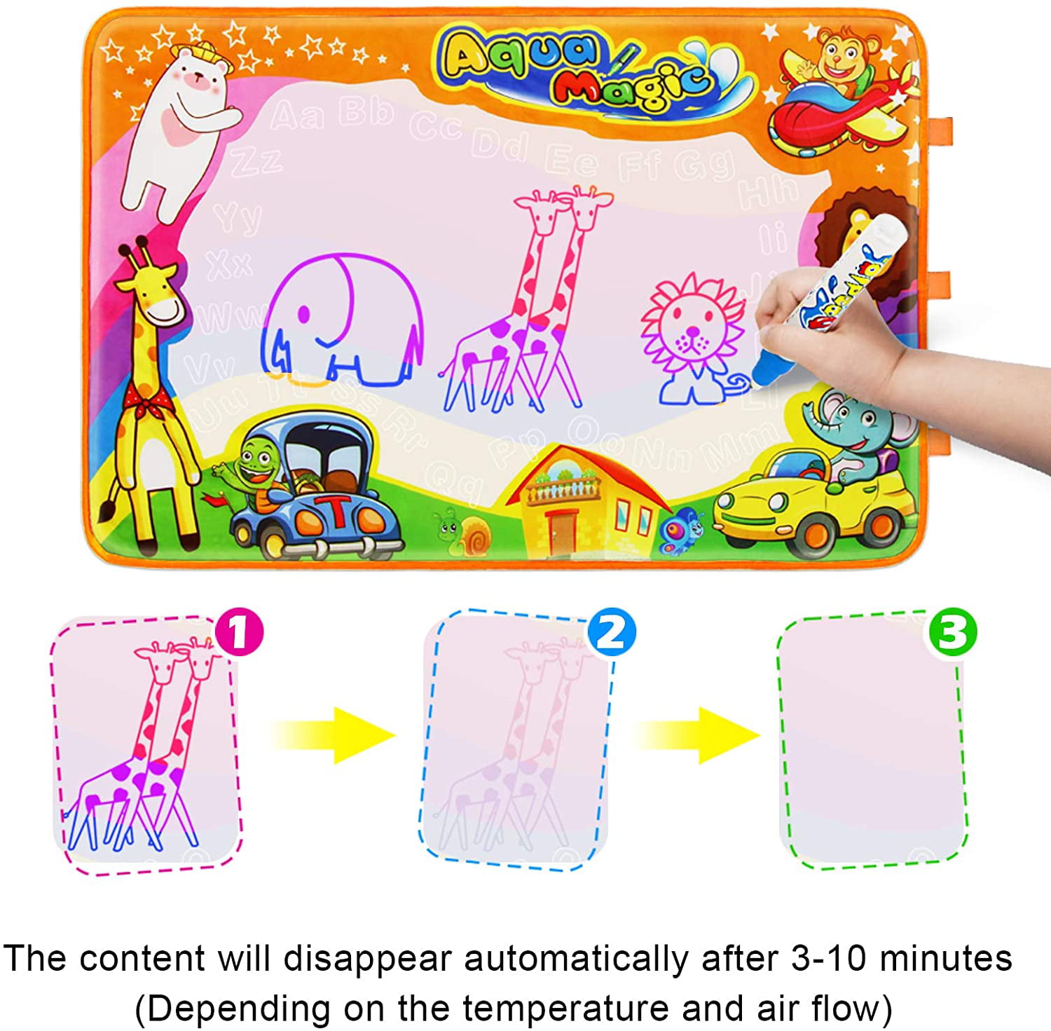 Allaugh Water Doodle Mat 40x28 Large Aqua Drawing Mat Painting Board  Gifts for Toddlers 1 2 3 4 5+ Year Old 