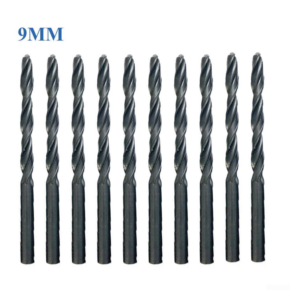 10pc/Set HSS Drill Bit Set Metric Fit For Metal Wood Precision 1MM-10MM Black 