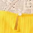 thumbnail image 7 of Xyant Toddler Baby Girl Clothes Knit Floral Fly Sleeve Tops Shorts Cute Summer Spring Outfits Infant Baby Girl Clothing Set (Yellow,4-5 Years), 7 of 7