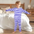 thumbnail image 6 of Light Purple Zebra Pattern Cotton Pajamas 2 Piece Set Sleepwear Soft and Comfortable Homewear Nightwear, 6 of 7