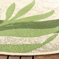thumbnail image 4 of Safavieh Courtyard Cailyn Floral Indoor/Outdoor Area Rug, Cream/Green, 7'10" x 7'10" Round, 4 of 10