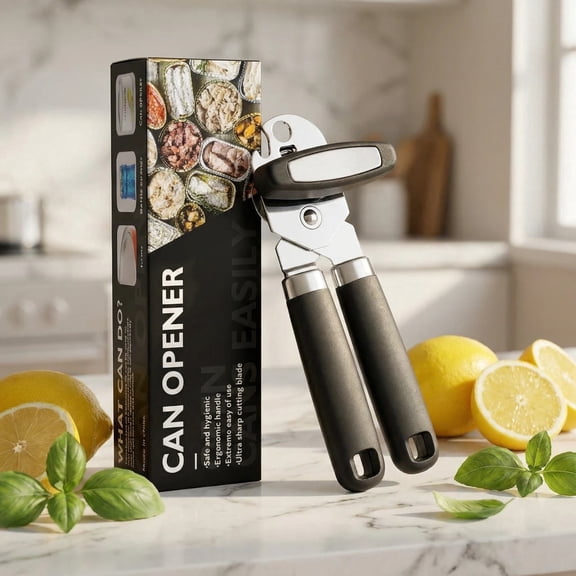 Can Opener,Multifunctional Kitchen Tool- Black