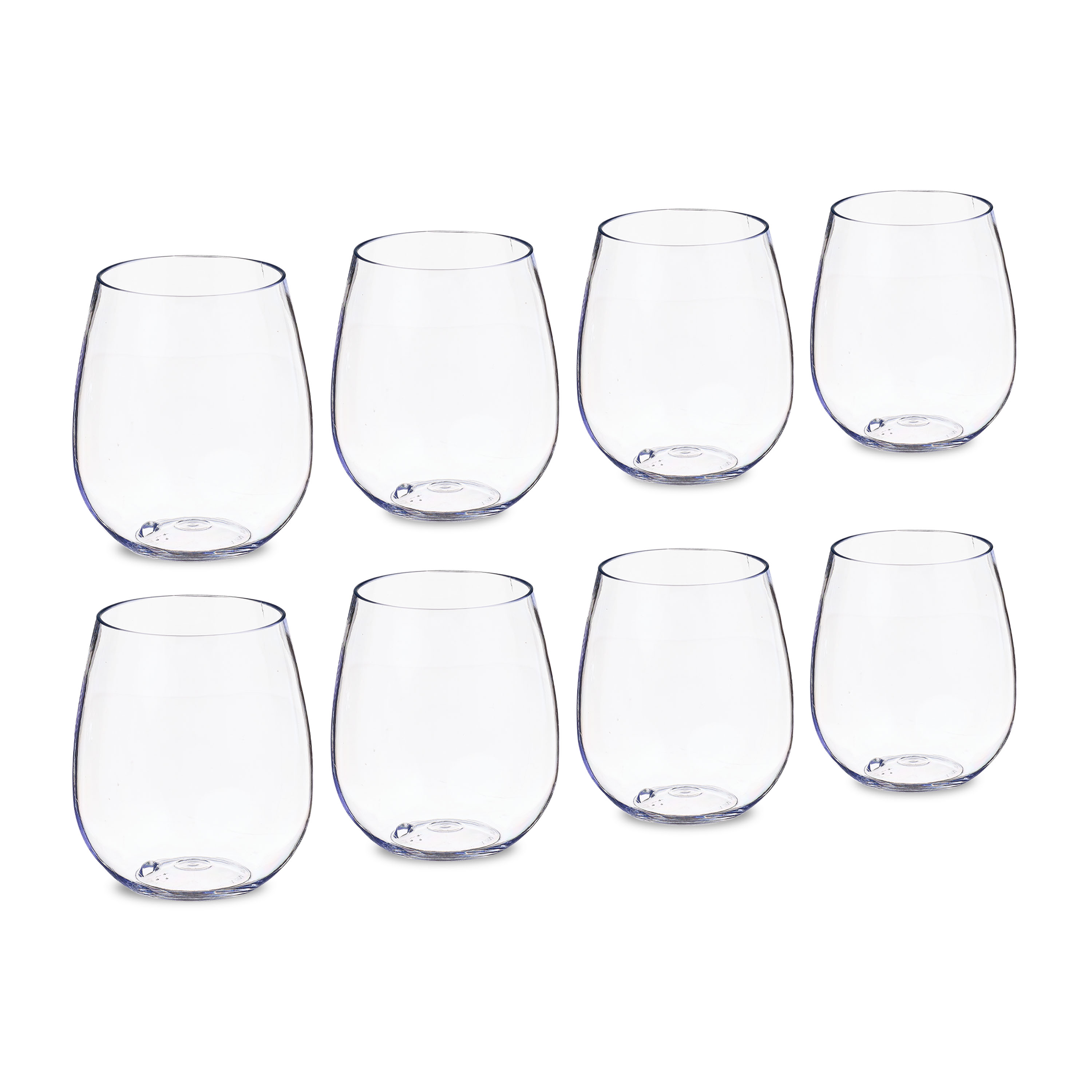 Way To Celebrate Stemless Plastic Wine Glasses, 8 Count photo 1