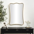 thumbnail image 2 of DecMode 24" x 35" Gold Rectangular Wall Mirror, 2 of 10