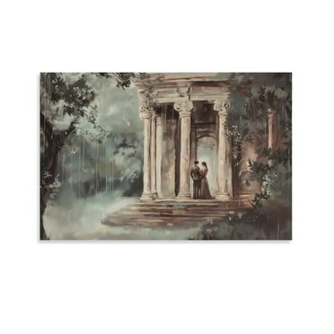 Pride And Prejudice Temple Proposal Art Print, Cottagecore Wall Decor, Aesthetic Wall Art Poster, Luxury Wall Art, Wall Decor, Hall Wall Art,Unframe 12×18inch