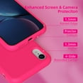 thumbnail image 3 of Compatible with iPhone XR Case, Drop Protection Liquid Silicone Gel Rubber Full Body Bumper Cover with Soft Microfiber Shockproof Phone Case for iPhone XR 6.1", Hot Pink, 3 of 14
