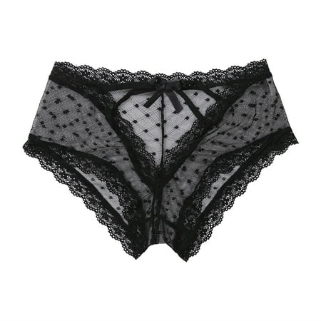 

Sexy Women Lingerie Panties Lace Hipster Thong Cheeky Underwear Bow Briefs Stretch Bikini Panty