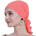 thumbnail image 4 of osvyo Chemo Hats Head Scarves Covers for women Slip On Bamboo Headwear Medium Pink, 4 of 6