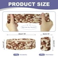 thumbnail image 2 of Uxcell Sweat Band Set Sports Terry Cloth Headband Wristband Set Moisture Wicking Sweat Absorbing Head Band Brown/Khaki, 2 of 7