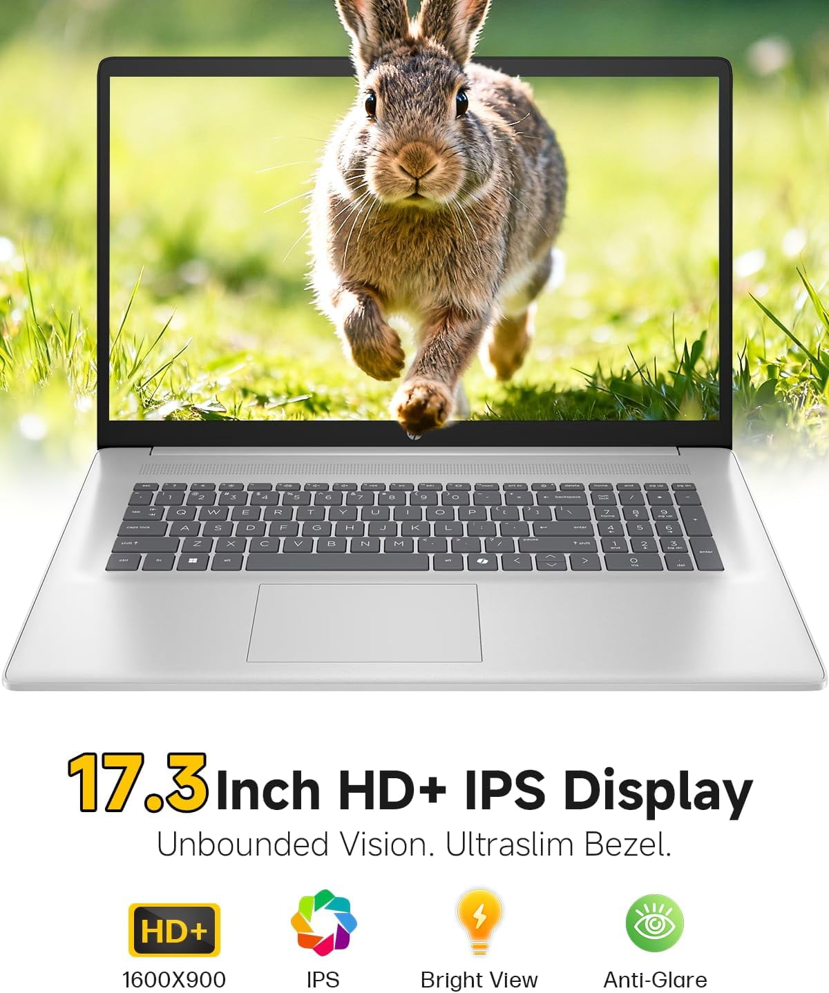 HP Flagship 17 Touchscreen Laptop, 17.3" HD+ Display, Intel Core i7-1355U, 64GB RAM, 2TB SSD, Backlit Keyboard, Numeric Keypad, Webcam, HDMI, Wi-Fi 6, Windows 11 Pro